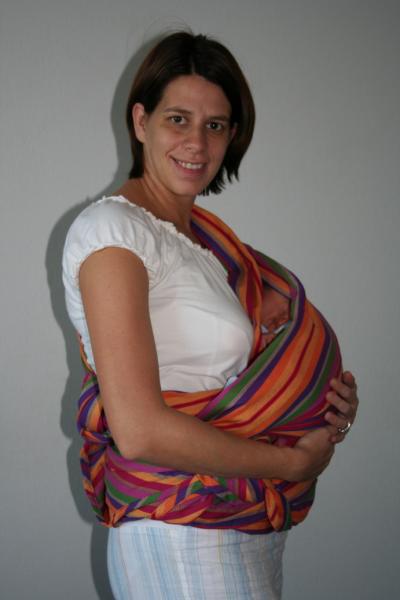 Bien blotti contre maman