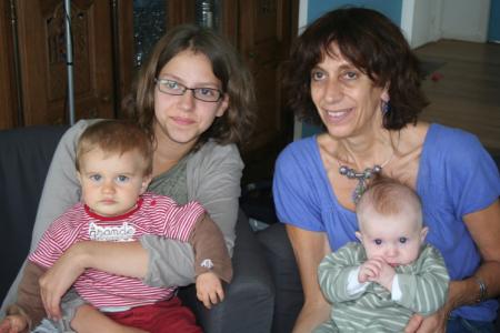 Gaspard, Enora, Grand-M�re et Azilis