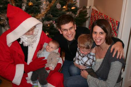 Photo de famille avec le P�re No�l